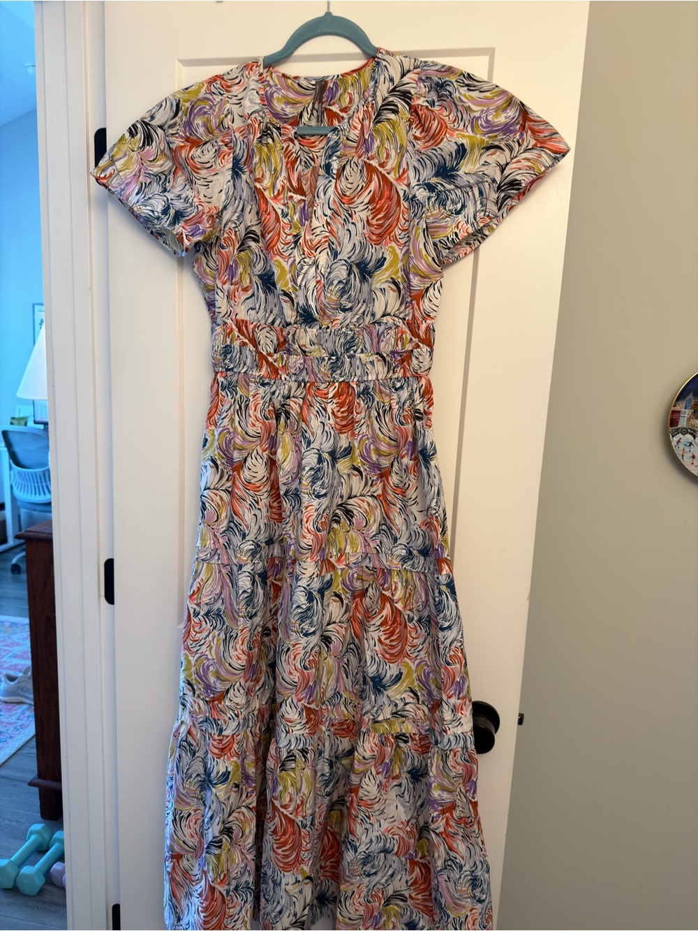 Anthropologie Somerset Maxi Dress Painterly Floral Size S